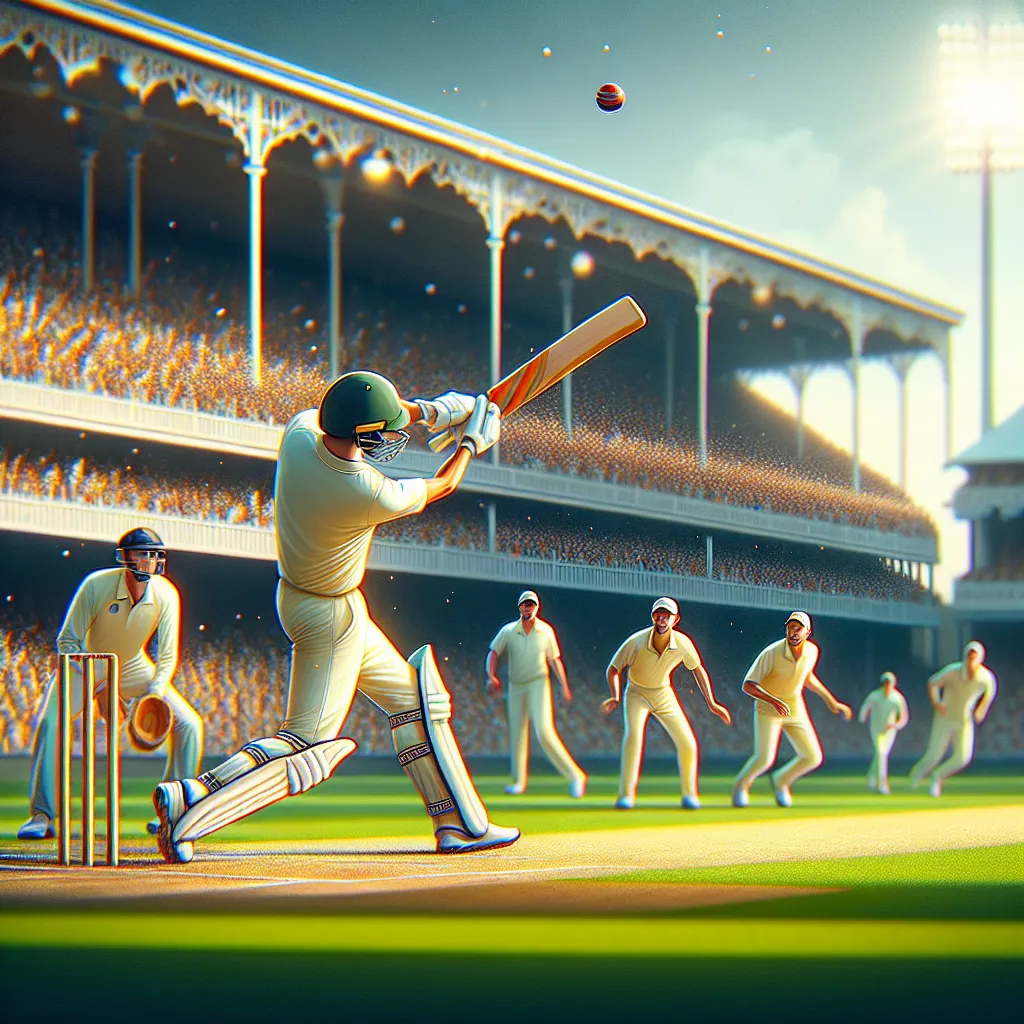 Close-up of red cricket ball striking the sweet spot of a wooden bat during nets